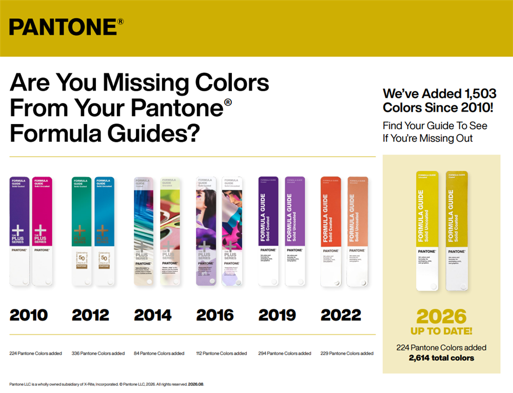 Pantone PMS how  many colours are you missing